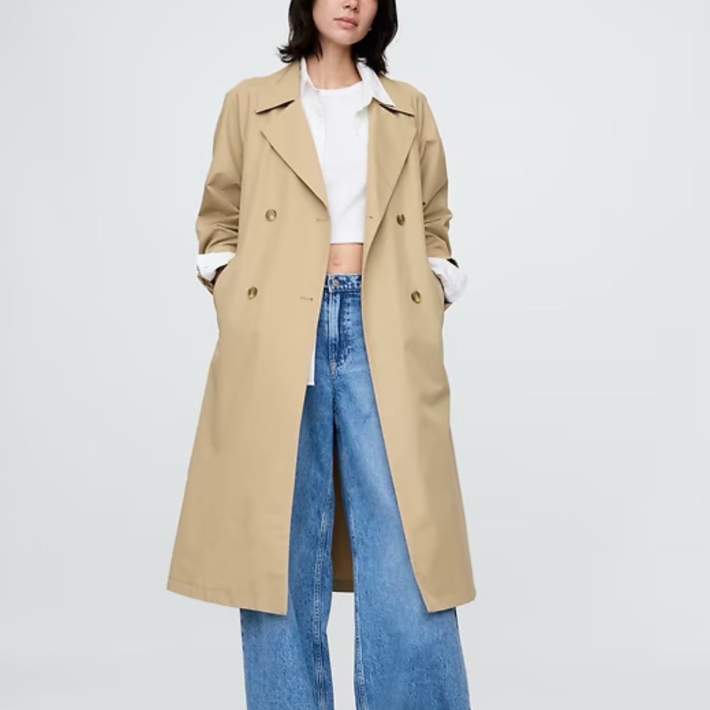 GAP Women's Icon Trench Coat - Khaki Tan